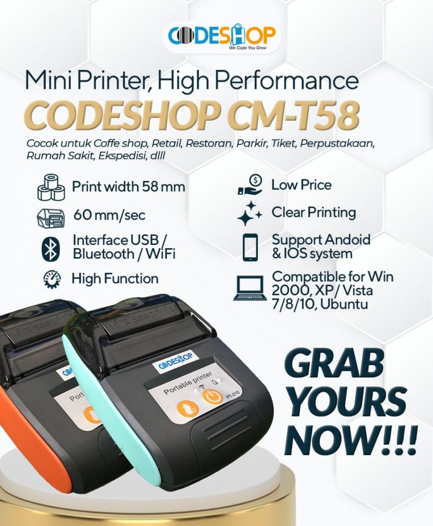 printer mobile bluetooth 58 termurah