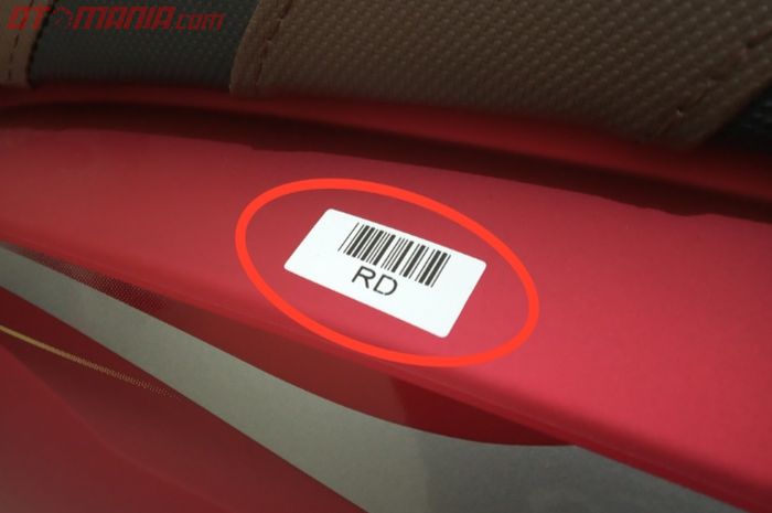 stiker barcode motor baru