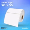 Stiker Label Yupo 90x55 mm 1 Line isi 450 Pcs/Roll