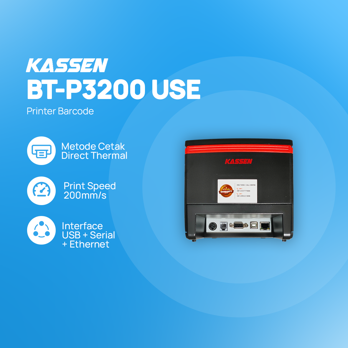 Printer Kasir Kassen BT-P3200 USE