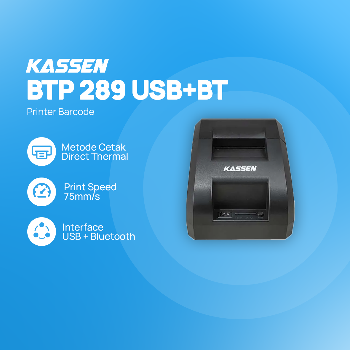 Printer Kasir Kassen BTP 289 USB+BT