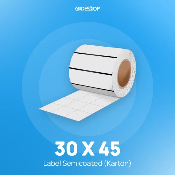 Label Semicoat 3Line 30x45mm 8000Pcs Karton
