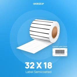 Label Semicoat 3Line 32x18mm 10000Pcs CACAH Core Besar