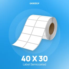 Label Semicoat 2Line 40x30mm 2000Pcs Core Besar