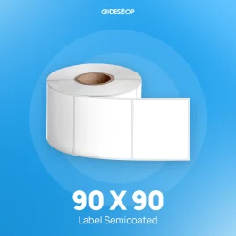Label Semicoat 1Line 90x90mm 500Pcs