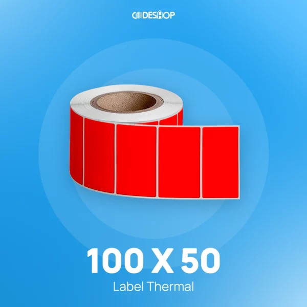 Label Thermal 1LINE 100x50 500pcs RED