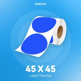 Label Thermal Bulat 1LINE 45x45 200pcs Blue