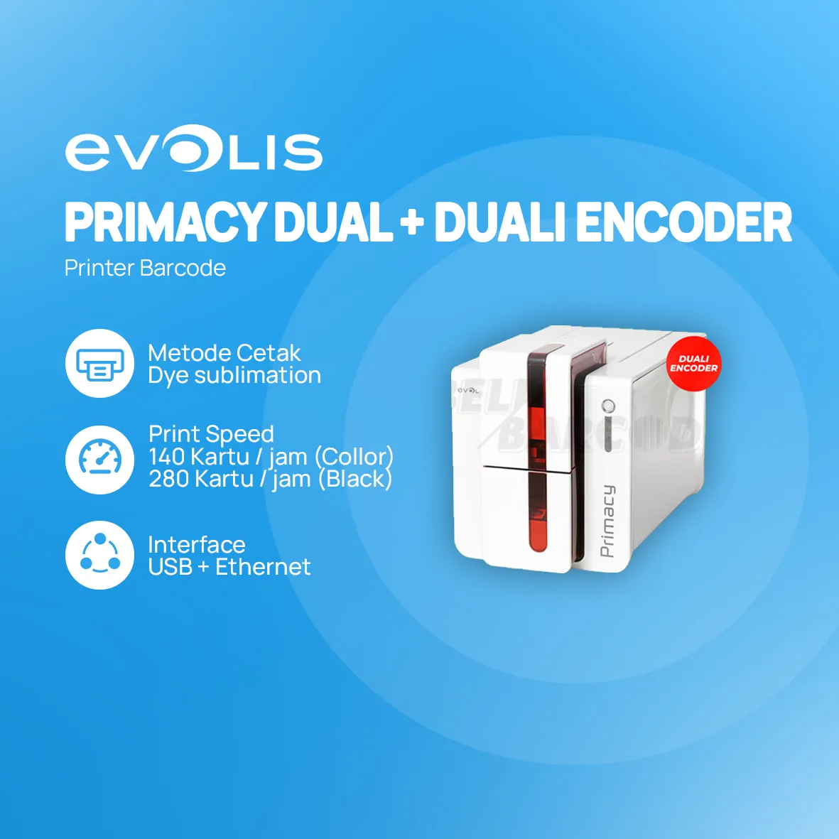 Evolis PRIMACY DUAL + DUALI ENCODER ID CARD PRINTER