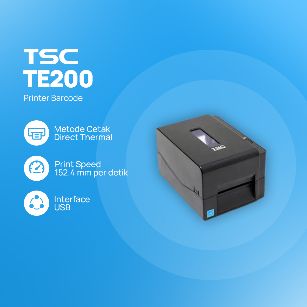 Printer barcode TSC TE200