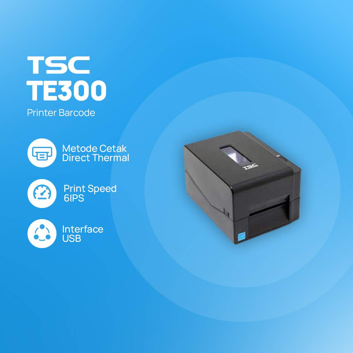 Printer barcode TSC TE300
