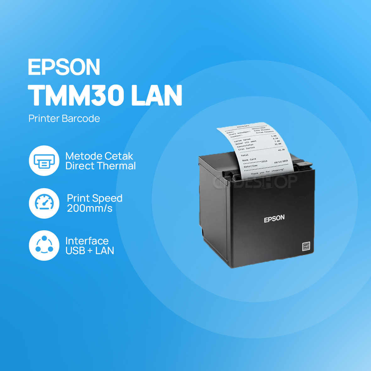Printer Kasir Epson TMM30 LAN