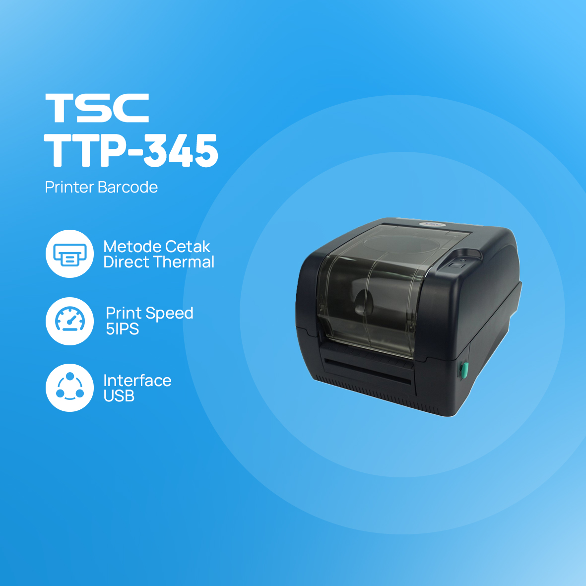 Printer barcode TSC TTP-345