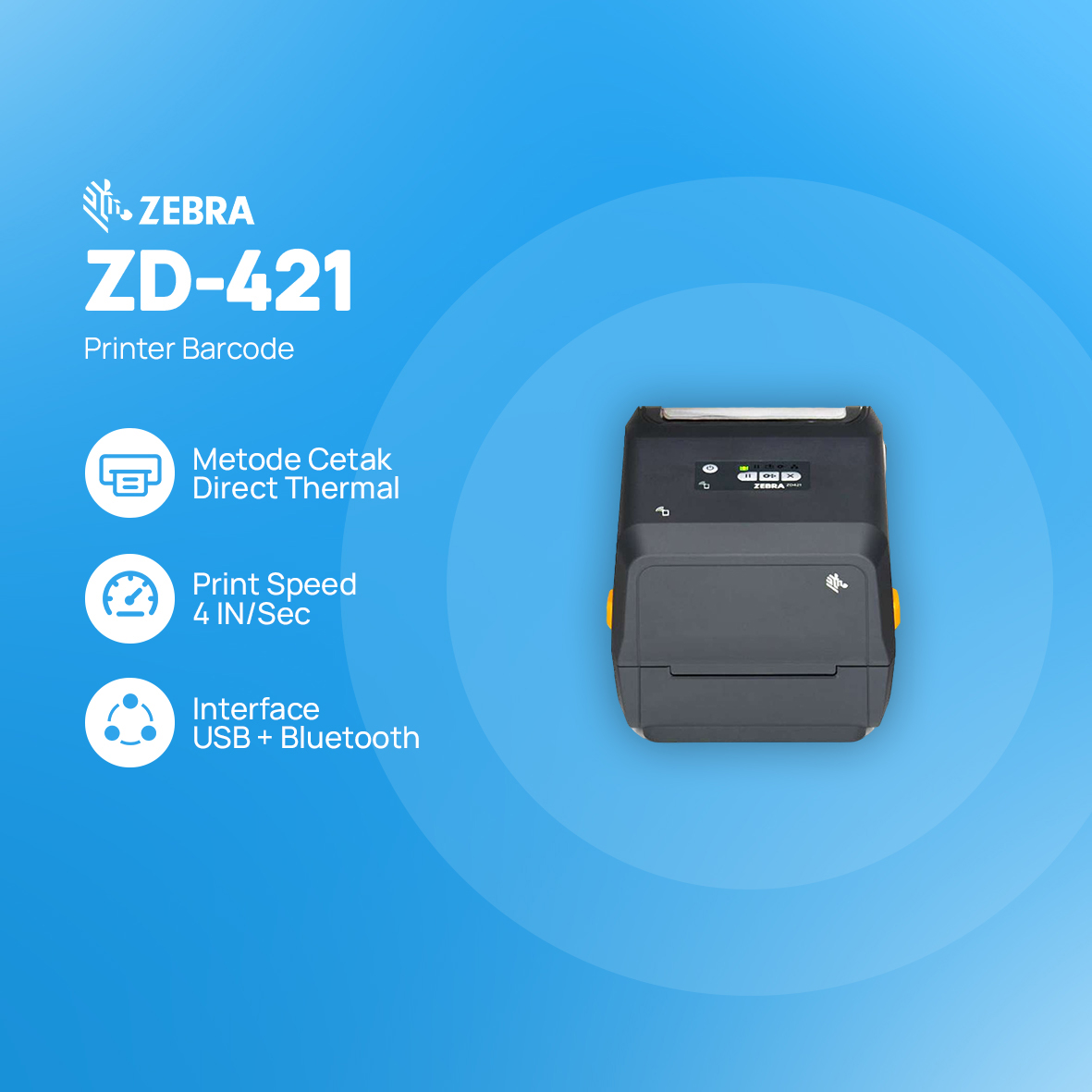 Printer Barcode Zebra ZD421