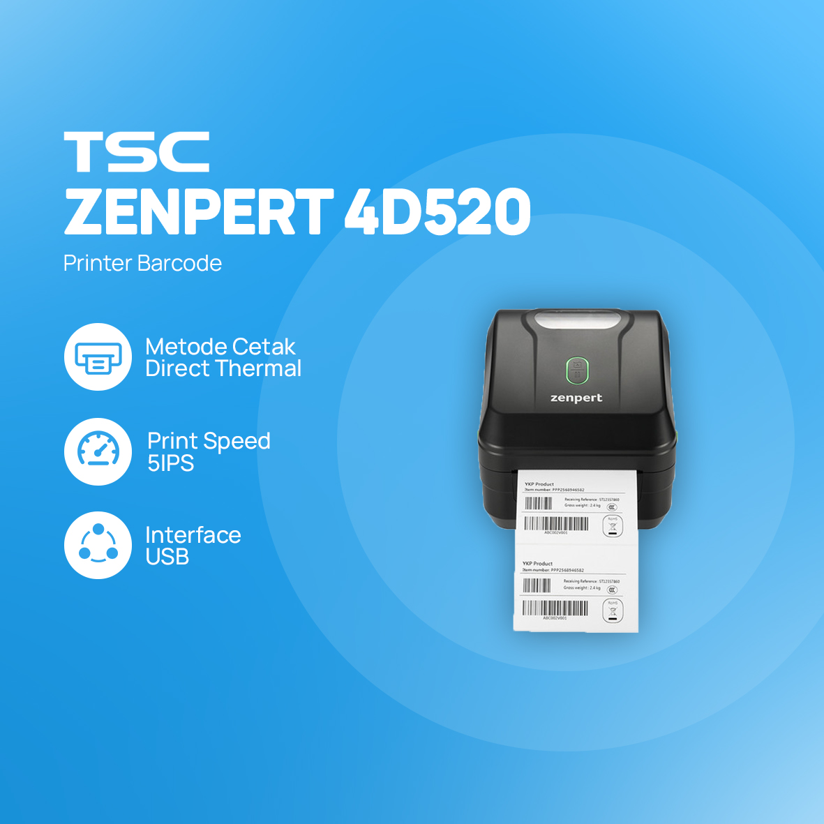 Printer barcode TSC ZENPERT 4D520