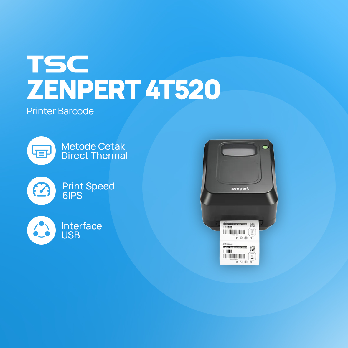 Printer barcode TSC ZENPERT 4T520