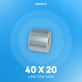 Label Silver Matte 40x20mm 1line 1000Pcs