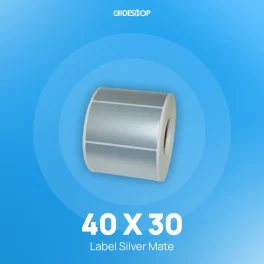 Label Silver Matte 40x30mm 1line 1000Pcs