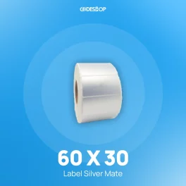 Label Silver Matte 60x30mm 1line 500Pcs