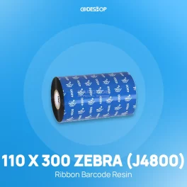 RIBBON BARCODE RESIN 110X300 ZEBRA (J4800)