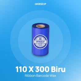 RIBBON BARCODE WAX 110X300 Biru