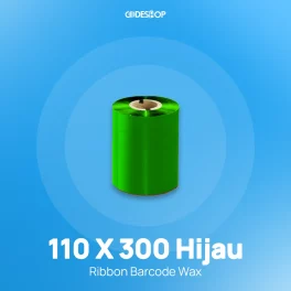 RIBBON BARCODE WAX 110X300 HIJAU