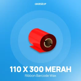 RIBBON BARCODE WAX 110X300 MERAH