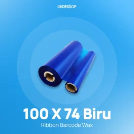 RIBBON BARCODE WAX 110X74 BIRU
