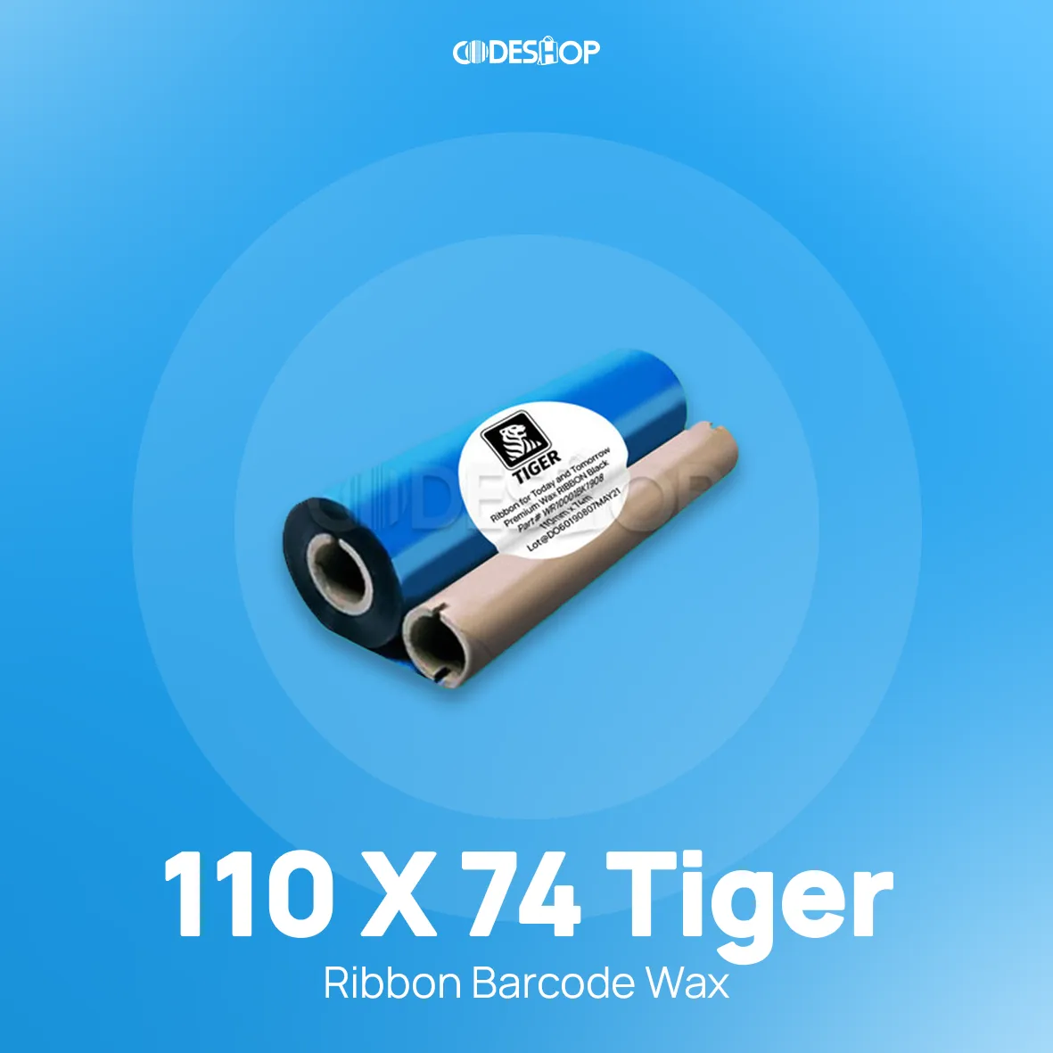 RIBBON BARCODE WAX 110X74 TIGER