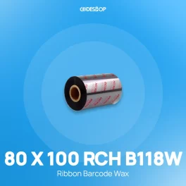 RIBBON BARCODE WAX 80X100 RCH B118W
