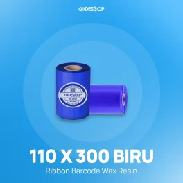 RIBBON BARCODE WAX RESIN 110X300 BIRU