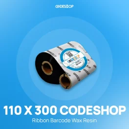 RIBBON BARCODE WAX RESIN 110X300 CODESHOP (Double Core)