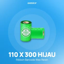 RIBBON BARCODE WAX RESIN 110X300 HIJAU