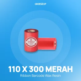 RIBBON BARCODE WAX RESIN 110X300 MERAH