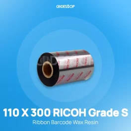 RIBBON BARCODE WAX RESIN 110 X 300 RICOH Grade-S