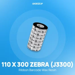 RIBBON BARCODE WAX RESIN 110X300 ZEBRA (J3300)