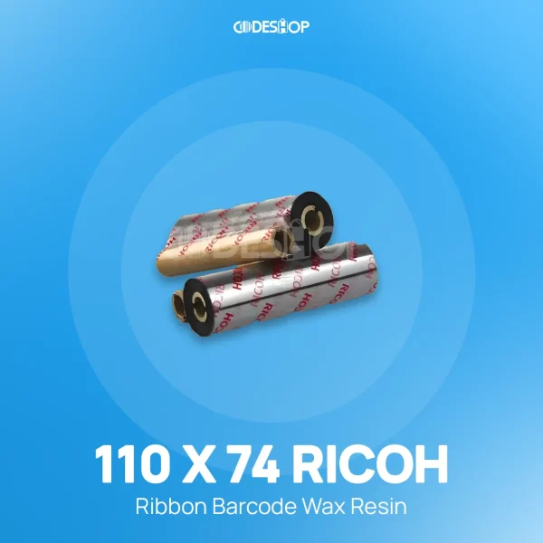 RIBBON BARCODE WAX RESIN 110X74 RICOH